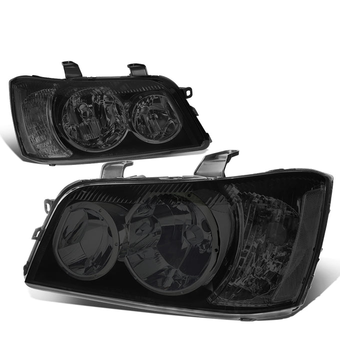 D-Motoring - Headlights - Smoked Lens - Clear Corner - Plug-n-Play - Pair - 01-03 Toyota Highlander - 1