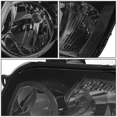 D-Motoring - Headlights - Smoked Lens - Clear Corner - Plug-n-Play - Pair - 01-03 Toyota Highlander - 3