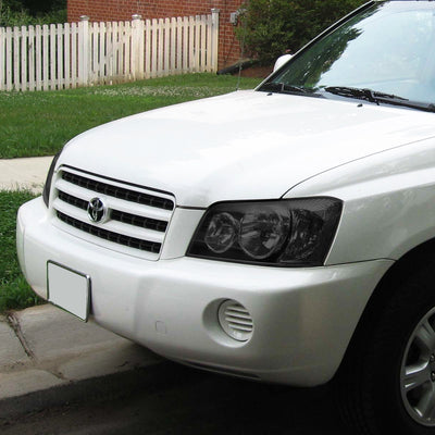 D-Motoring - Headlights - Smoked Lens - Clear Corner - Plug-n-Play - Pair - 01-03 Toyota Highlander - 5