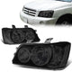 01-03 Toyota Highlander Headlights - Smoked Housing - Smoked Lens - Clear Corner - Plug-n-Play - Pair
