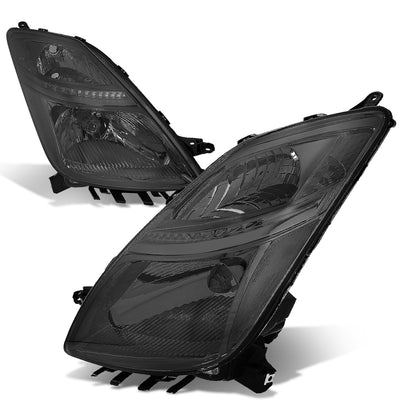 D-Motoring - Headlights - Smoked Lens - Clear Corner - Plug-n-Play - Pair - 06-09 Toyota Prius - 1