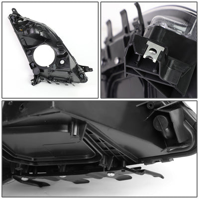 D-Motoring - Headlights - Smoked Lens - Clear Corner - Plug-n-Play - Pair - 06-09 Toyota Prius - 4