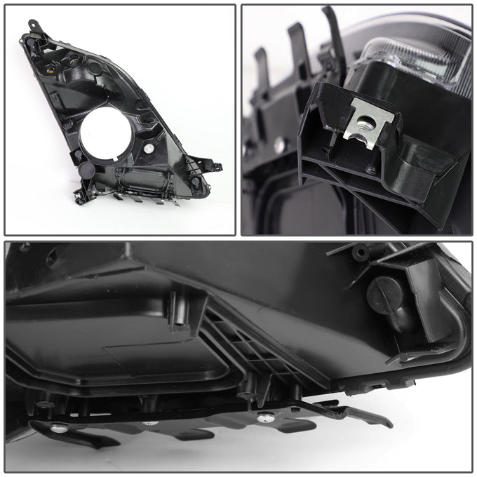 D-Motoring - Headlights - Smoked Lens - Clear Corner - Plug-n-Play - Pair - 06-09 Toyota Prius - 4
