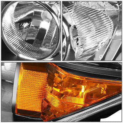 D-Motoring - Headlights - Black Housing - Amber Corner - Plug-n-Play - Pair - 06-08 Toyota RAV4 - 3