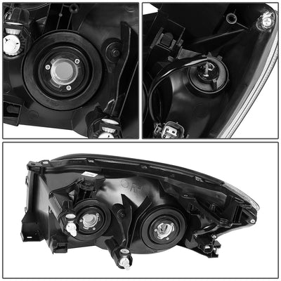 D-Motoring - Headlights - Chrome Housing - Amber Corner - Plug-n-Play - Pair - 06-08 Toyota RAV4 - 4
