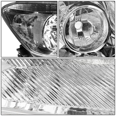 D-Motoring - Headlights - Chrome Housing - Clear Lens - Clear Corner - Plug-n-Play - Pair - 06-08 Toyota RAV4 - 3