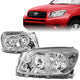 06-08 Toyota RAV4 Headlights - Chrome Housing - Clear Lens - Clear Corner - Plug-n-Play - Pair