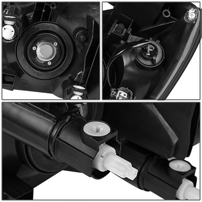 D-Motoring - Headlights - Smoked Housing - Smoked Lens - Clear Corner - Plug-n-Play - Pair - 06-08 Toyota RAV4 - 5