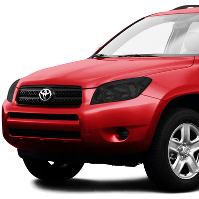 D-Motoring - Headlights - Smoked Housing - Smoked Lens - Clear Corner - Plug-n-Play - Pair - 06-08 Toyota RAV4 - 7
