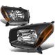 D-Motoring - Headlights - Black Housing - Amber Corner - Plug-n-Play - Pair - 01-03 Toyota Rav4 - 1