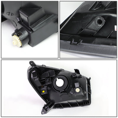D-Motoring - Headlights - Black Housing - Amber Corner - Plug-n-Play - Pair - 01-03 Toyota Rav4 - 4