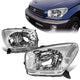 01-03 Toyota Rav4 Headlights - Chrome Housing - Clear Corner - Plug-n-Play - Pair