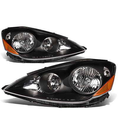 D-Motoring - Headlights - Black Housing - Amber Corner - Plug-n-Play - Pair - 06-10 Toyota Sienna - 1