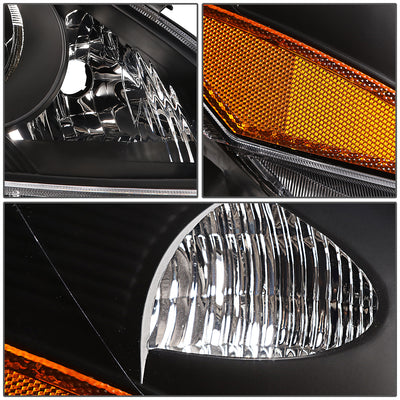 D-Motoring - Headlights - Black Housing - Amber Corner - Plug-n-Play - Pair - 06-10 Toyota Sienna - 4