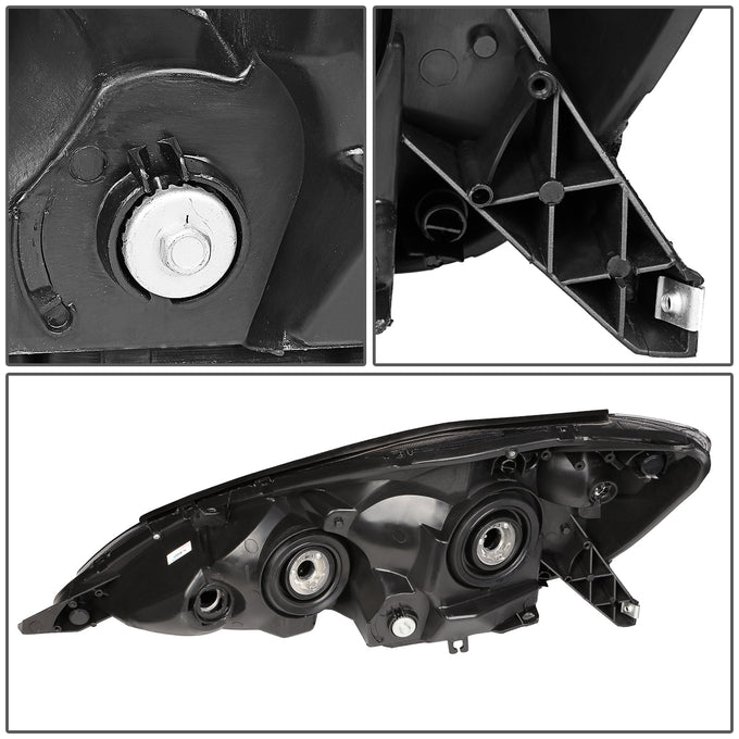 D-Motoring - Headlights - Black Housing - Amber Corner - Plug-n-Play - Pair - 06-10 Toyota Sienna - 5