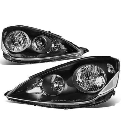 D-Motoring - Headlights - Black Housing - Clear Corner - Plug-n-Play - Pair - 06-10 Toyota Sienna - 1