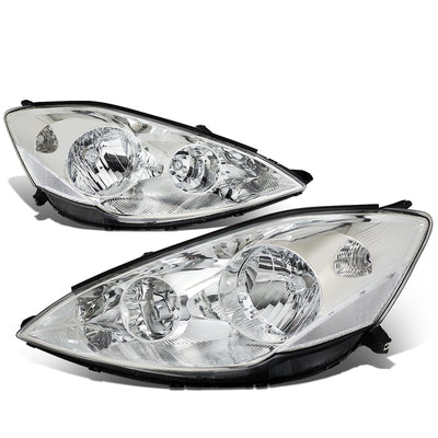 D-Motoring - Headlights - Chrome Housing - Clear Corner - Plug-n-Play - Pair - 06-10 Toyota Sienna - 1
