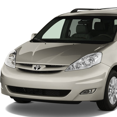 D-Motoring - Headlights - Chrome Housing - Clear Corner - Plug-n-Play - Pair - 06-10 Toyota Sienna - 5