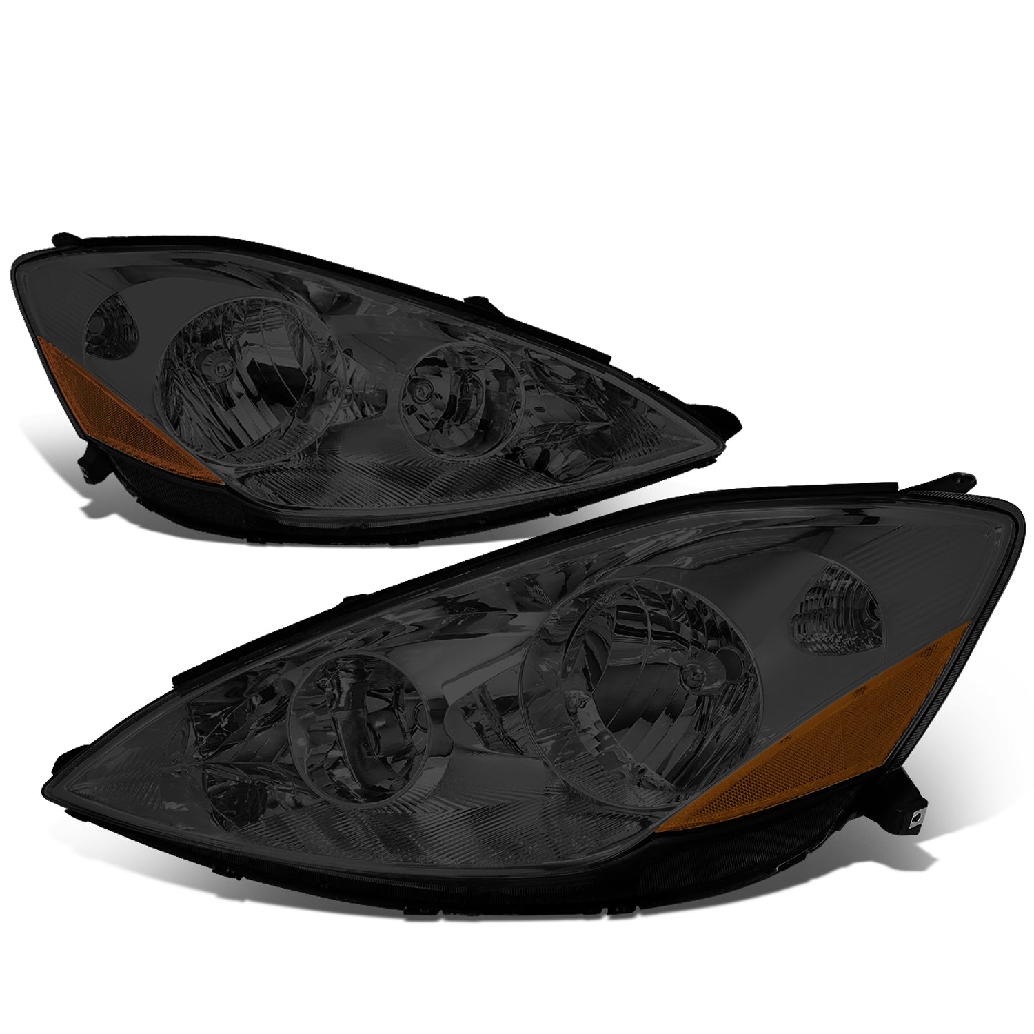 D-Motoring - 06-10 Toyota Sienna Headlights - Chrome Housing - Smoked Lens - Amber Corner - Plug-n-Play - Pair - 1