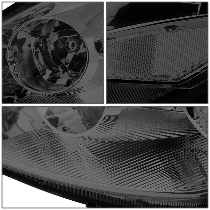 D-Motoring - Headlights - Smoked Lens - Clear Corner - Plug-n-Play - Pair - 06-10 Toyota Sienna - 3