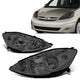 06-10 Toyota Sienna Headlights - Smoked Housing - Smoked Lens - Clear Corner - Plug-n-Play - Pair
