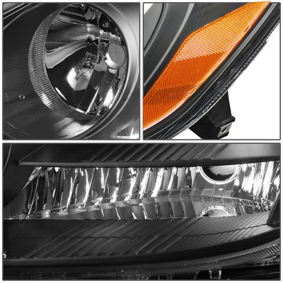 D-Motoring - Headlights - Black Housing - Amber Corner - Plug-n-Play - Pair - 04-05 Toyota Sienna - 3