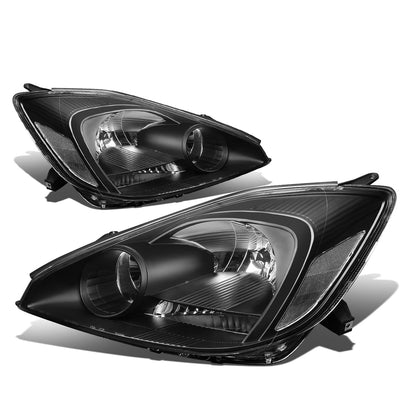 D-Motoring - Headlights - Black Housing - Clear Corner - Plug-n-Play - Pair - 04-05 Toyota Sienna - 1