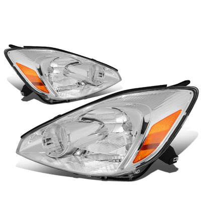 D-Motoring - Headlights - Chrome Housing - Amber Corner - Plug-n-Play - Pair - 04-05 Toyota Sienna - 1