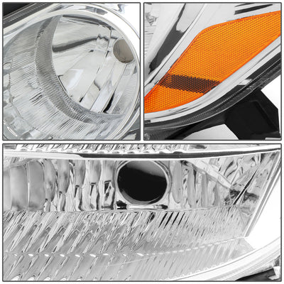 D-Motoring - Headlights - Chrome Housing - Amber Corner - Plug-n-Play - Pair - 04-05 Toyota Sienna - 3