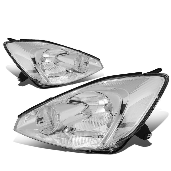 D-Motoring - Headlights - Chrome Housing - Clear Corner - Plug-n-Play - Pair - 04-05 Toyota Sienna - 1