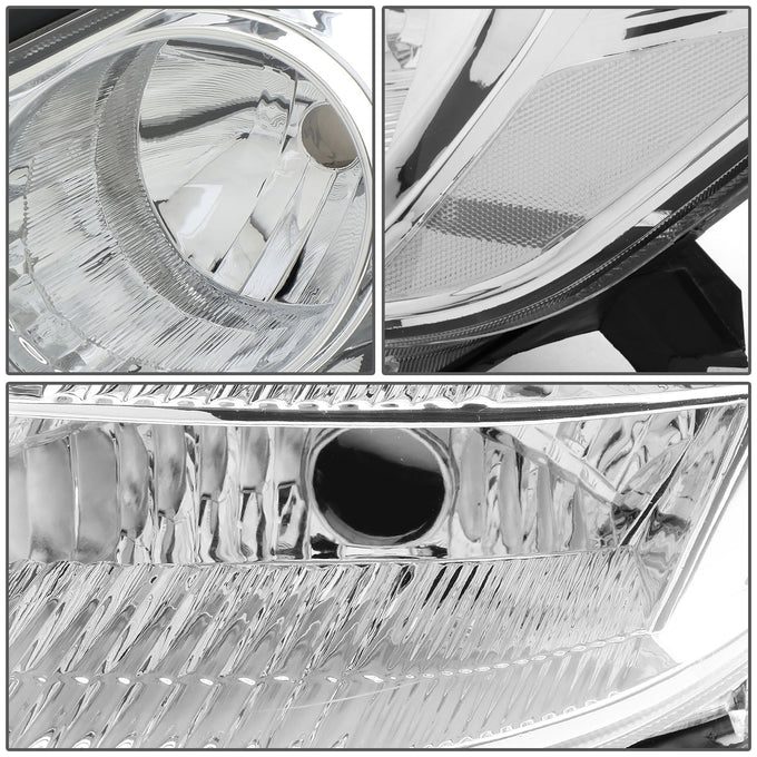 D-Motoring - Headlights - Chrome Housing - Clear Corner - Plug-n-Play - Pair - 04-05 Toyota Sienna - 3