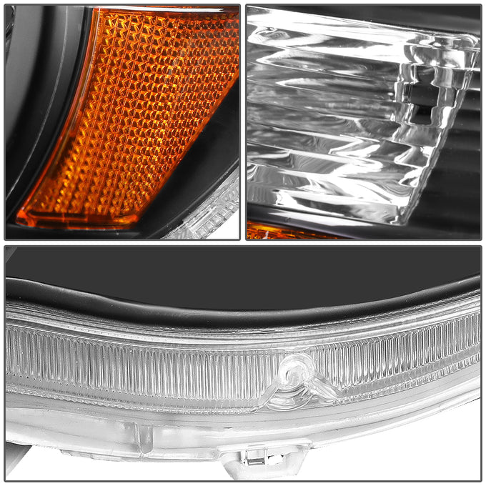 D-Motoring - Headlights - Black Housing - Amber Corner - Plug-n-Play - Pair - 05-11 Toyota Tacoma - 3
