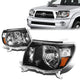 05-11 Toyota Tacoma Headlights - Black Housing - Amber Corner - Plug-n-Play - Pair