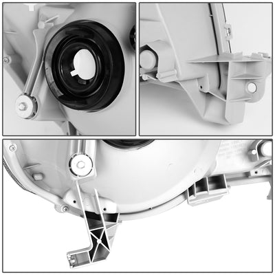 D-Motoring - Headlights - Chrome Housing - Clear Lens - Amber Corner - Plug-n-Play - Pair - 05-11 Toyota Tacoma - 5