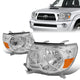 05-11 Toyota Tacoma Headlights - Chrome Housing - Clear Lens - Amber Corner - Plug-n-Play - Pair