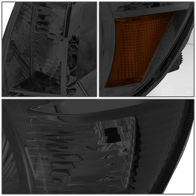 D-Motoring - Headlights - Smoked Lens - Amber Corner - Plug-n-Play - Pair - 05-11 Toyota Tacoma - 3