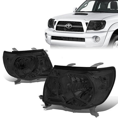05-11 Toyota Tacoma Headlights - Smoke Housing - Plug-n-Play - 1 Set