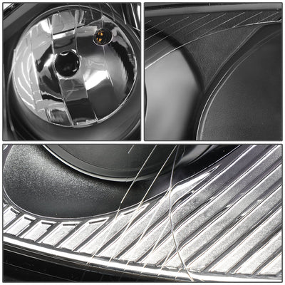 D-Motoring - 05-2010 VW Jetta MK5  Headlights - Black Housing - Clear Reflector - Plug-n-Play - Pair - 3