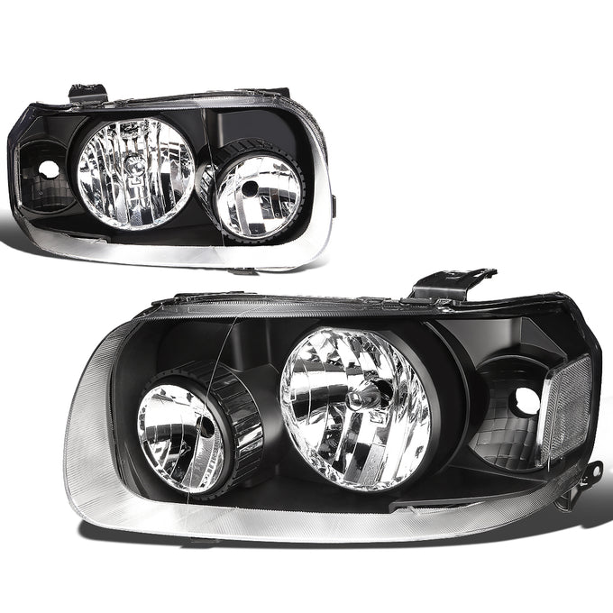D-Motoring - Headlights - Black Housing - Clear Corner - Plug-n-Play - Pair - 05-07 Ford Escape - 1