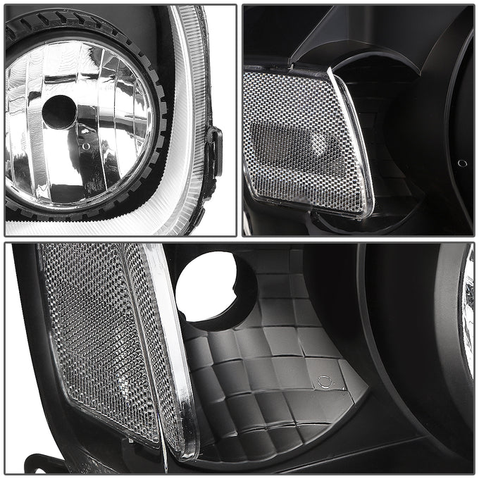 D-Motoring - Headlights - Black Housing - Clear Corner - Plug-n-Play - Pair - 05-07 Ford Escape - 3