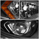 D-Motoring - Headlights - LED DRL - Black Housing - Clear Lens - Amber Corner - Projector - Plug-n-Play - Pair - 14-16 Toyota Corolla Sedan - 5
