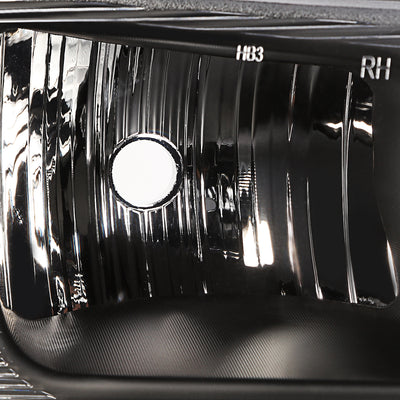 D-Motoring - 03-17 Chevy Express Gmc Savana Headlights - Black Housing - Clear Lens - Clear Corner - Plug-n-Play - Pair - 3