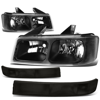 D-Motoring - Headlights - Black Housing - Smoked Lens - Plug-n-Play - Pair - Chevy Express(GMC Savana) 1500 / 2500 / 3500 - 1