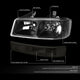 D-Motoring - Headlights - Black Housing - Smoked Lens - Plug-n-Play - Pair - Chevy Express(GMC Savana) 1500 / 2500 / 3500 - 2