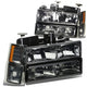 D-Motoring - Headlights - Smoked Lens - Amber Corner - Plug-n-Play - Pair - Chevrolet C1500 Pickup / Suburban / C2500 Pickup / GMC C1500 Pickup / Suburban / C2500 Pickup - 1