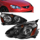 02-04 Acura RSX Headlights - Black Housing - Amber Corner - Plug-n-Play - Pair