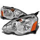 D-Motoring - Headlights - Chrome Housing - Amber Corner - Plug-n-Play - Pair - 2-04 Acura RSX - 1