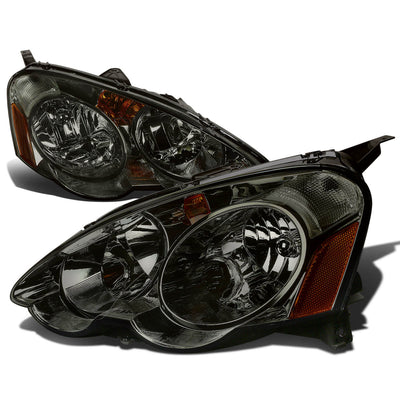 D-Motoring - Headlights - Smoked Lens - Amber Corner - Plug-n-Play - Pair - 2-04 Acura RSX - 1