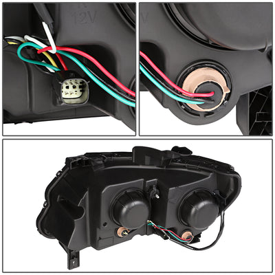 D-Motoring - Headlights - Black Housing - Clear Lens - Amber Corner - Plug-n-Play - Pair - 15-17 Chevy Colorado - 4