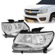 15-17 Chevy Colorado Headlights - Chrome Housing - Clear Lens - Clear Corner - Plug-n-Play - Pair